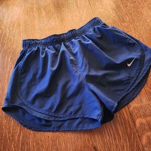 Nike Dri-Fit Womens Running Shorts 3" Inseam Size Medium Blue Fitness Gym